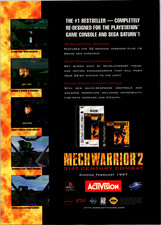 Activision MechWarrior 2 Sega Saturn PlayStation Vintage Print Ad Poster Promo picture