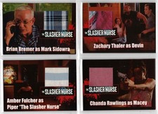 The Slasher Nurse Trading Cards. Set Of 4- Screen Used Costume Relic Cards. 2025 picture