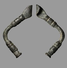 Antiquity Ancient Judaean Bronze Elbow Fibula 40mm Yehud Period 6th-4th C BC picture