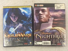 Guild Wars Factions Pre Order Edition & Nightfall PC CD ROM Poster Rare picture