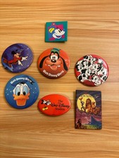 Lot of 7 Vintage 1990s Disney World Buttons picture
