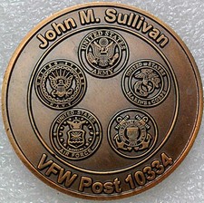 John M. Sullivan VFW Post 10334 Challenge Coin 45mm picture