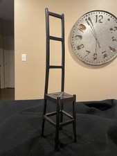 Vnt Brutalist Style Cast Iron Chair Miniature Ladder Back 15