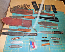 VTG Hunting Knives and old Pocket Knives, AS-IS, Sheaths picture