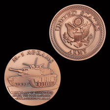 Army M-1 Abrams Tank Challenge Coin Collectable Armed Forces Military 1-pc picture