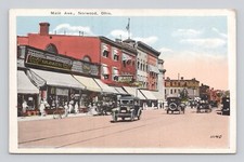 Postcard Main Ave. Norwood Ohio Old Cars 5 & 10 CENT STORE picture