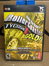 Atari RollerCoaster Tycoon 3 Gold Edition PC CD-ROM Simulation Game E 2005 picture
