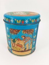 Vintage All 4 Seasons Tin Spring Summer WInter Fall Fisherman Skaters Garden lt2 picture