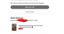 CONFIRMED Marvel Zombies War Zone x Babymetal Edition Comic Noto /3500 - Presale picture