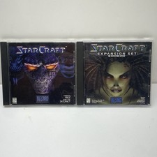 Blizzard StarCraft & Brood War Expansion Set PC CD-ROM 1998 With Manuals picture