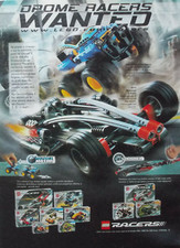 Italy Cutout Advertising 2002 DROME RACERS WANTED LEGO picture