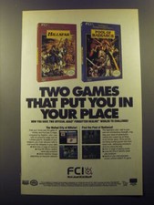 1992 FCI AD&D Hillsfar and Pool of Radiance Video Games Advertisement picture