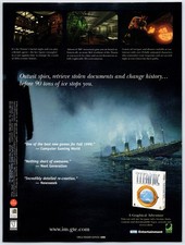 Titanic Adventure Out of Time - PC - Vintage Original Print Ad/Poster Promo 1996 picture