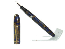 Rare Ca. 1920´s INGERSOLL No 20 Oriental Marble Fountain Pen Flexy 14ct B F-BBB picture