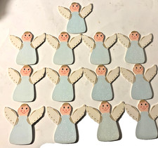 Wooden Angel Figures  By Darice - Finished Design 3.5-Inch Painted Set Of 13 picture