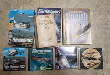 4 Games Lot Microsoft Flight Combat Simulator 3 & 2002 PC Cib Boxed Classic picture