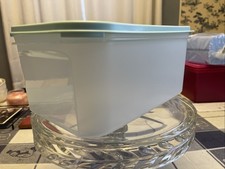 Tupperware Modular Mates Rectangular 2 Container-skye blue seal picture