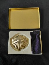 Vintage Estée Lauder Golden Seashell Compact Lucidity Powder Pre-owned picture