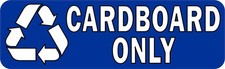 StickerTalk Cardboard Only Recycling Sign Magnet 10 Inches by 3 Inches picture