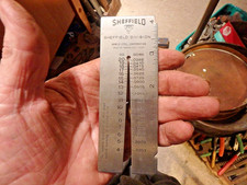 4V-   vintage  ARMCO steel  Sheffield division wire gauge picture