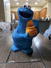 Vintage Sesame Street Cookie Monster Coin Piggy Bank 1980s Muppets Inc picture