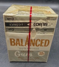 Vintage 1962 20 PACKS Balanced Licorice Chewing Gum Unopened Made IN USA RARE picture