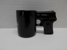 Unique Cabela’s Ceramic Black Pistol Shot/Jigger Measuring Glass ~ Excellent picture