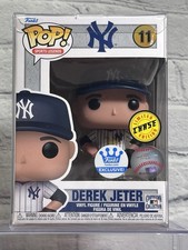 Funko Pop MLB - Derek Jeter #11 CHASE (Muddy) Shop Exclusive Yankees DAMAGE BOX picture