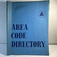 1962 Area Code Directory Of The United States Bell System Area Code Switch Board picture
