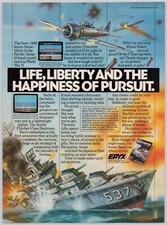 1987 Epyx Destroyer Computer Video Game Commodore 64 Apple II Vintage Ad picture