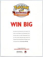 Pokemon TCG CCG - City Championships - Vintage Original Ad - Promo Art 2003 picture