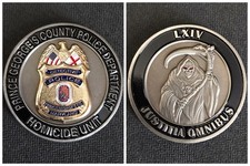 Prince George’s County, MD Rare Original Homicide Challenge Coin picture
