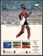 2000 Sydney 2000 Olympics Michael Johnson Eidos Dreamcast PC Full Page Print Ad picture