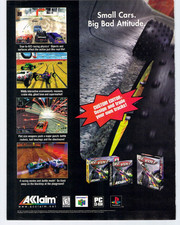 Vtg Print Ad Re-Volt Nintendo 64 N64 PS1 1999 Retro Gaming Promo Wall Art Decor picture
