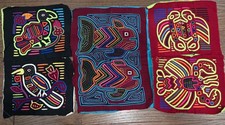VTG Panamanian Kuna Indians MOLA, HANDMADE, Bird on Branch, Layered Fabric (W7) picture