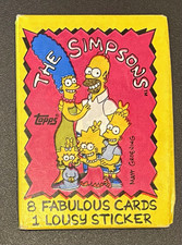 1990 Topps The Simpsons Wax Pack Sticker #1 Bartman Showing picture