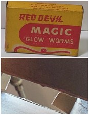 60 's Vintage Empty Magic Glow Worms Box Red Devil JRR52 picture