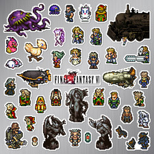 Final Fantasy VI 6 Magnets FF 6 VI Nintendo SNES Pixel Art 41 Magnet Pack picture