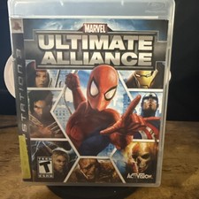 Marvel: Ultimate Alliance - Sony PlayStation 3 (2006)CIB INSIDEART WATER DAMAGE picture