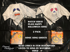 Sonic SONG Ghost Halloween Shakes SINGS LED's NEW decor sound NOT vintage 2 PACK picture