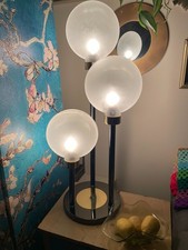 Rare Vintage 1970s Lollipop Globe Lamp - New Old Stock MINT - Disc Glass - MCM picture