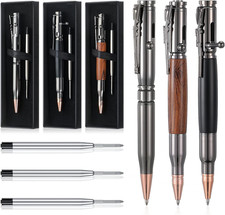 3 Sets Bolt Bullet Pens for Men Bullet Pen for Collector Lover Father with Gift picture
