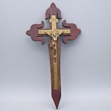 Antique Spanish Catholic Crucifix | Knights of Santiago Religious Order | 23 cm picture