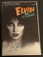Elvira Meets H.P. Lovecraft 1 ~ NM+ Signed Cassandra Peterson Photo Variant ~COA picture