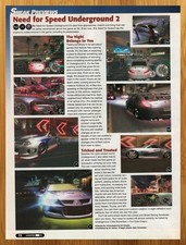 2004 Need for Speed Underground 2 PS2 Xbox Gamecube PREVIEW Print Ad/Poster Art picture