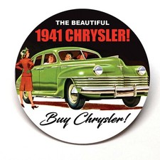 Chrysler 1941 Advertising Pocket Mirror Vintage Style picture