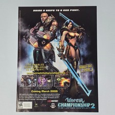Unreal Championship 2 Xbox Knife Print Ad/Poster picture