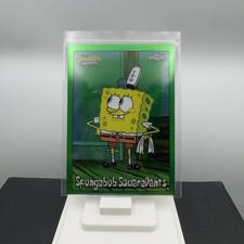 2025 Topps Chrome Spongebob #25 Spongebob Squarepants Kelp Green Refractor picture