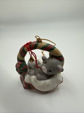 2016 Precious Moments Ornament Cat In Basket Porcelain Figurine picture