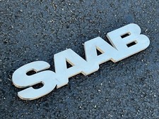 RARE 2000’s SAAB ALUMINIUM DEALER SIGN SHOWROOM GARAGE SIGN 9000 9-3 9-5 AERO picture